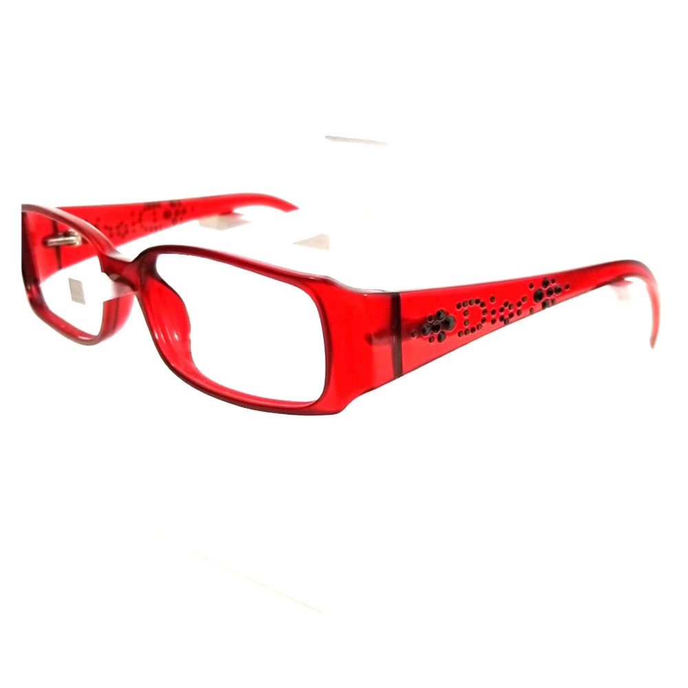 CHRISTIAN DIOR Red Jeweled Eyeglass Frames RX